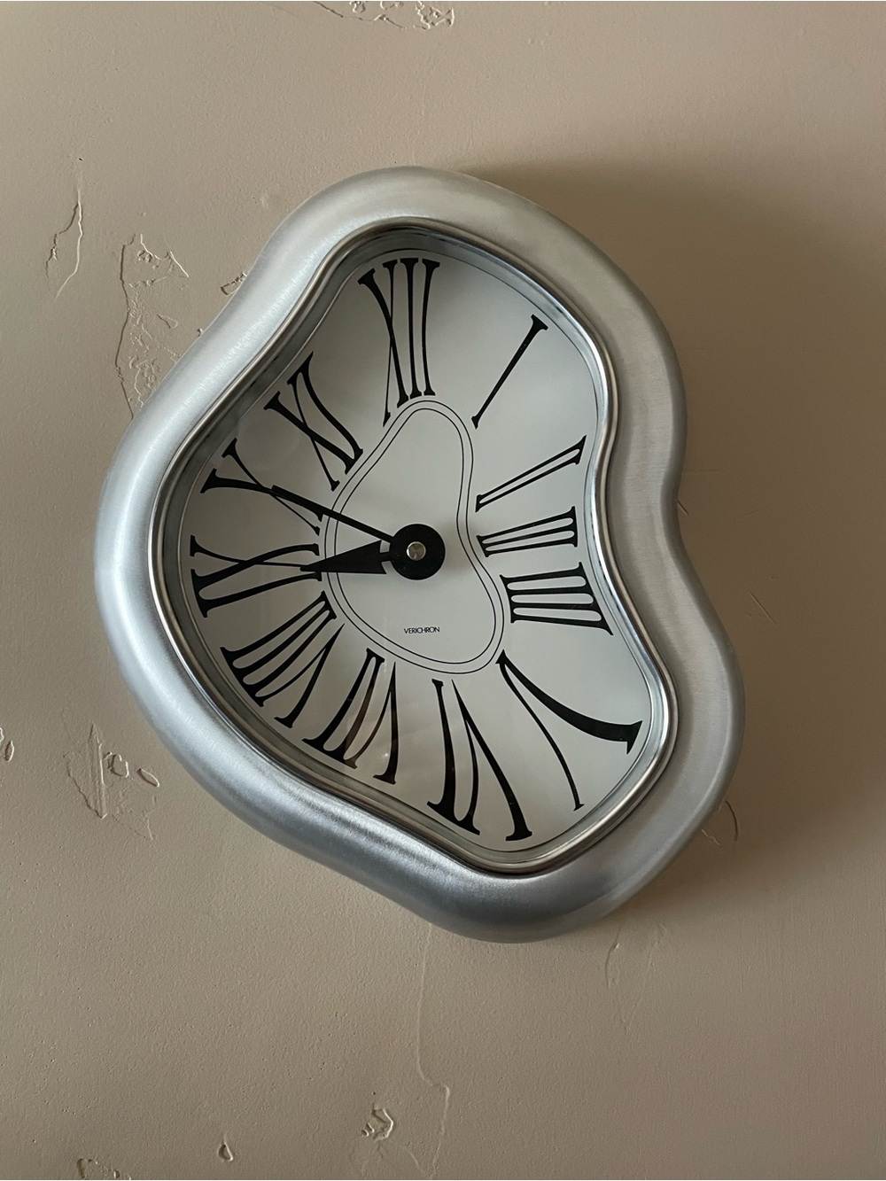 Verichron Melting Wall Clock – Silver